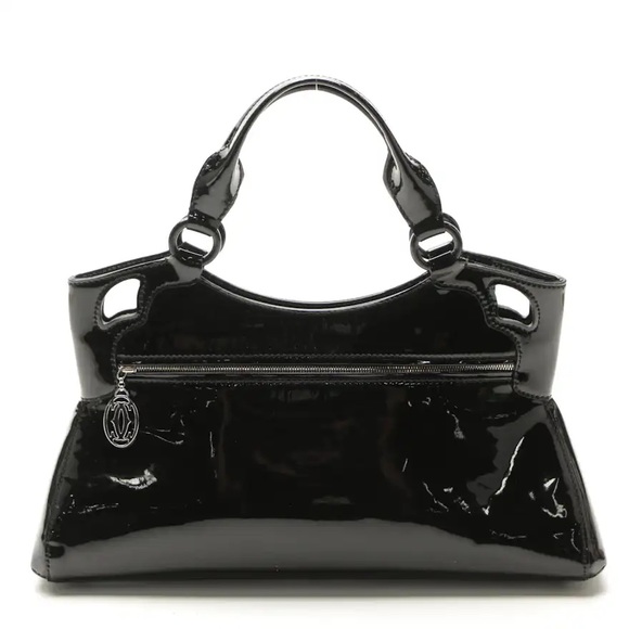 ‼️SOLD‼️Cartier Marcello de Cartier Small Handbag in Black Patent Leather - Picture 6 of 10